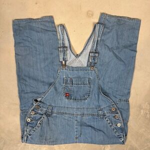 Dickies Womens Denim Bib Overalls Blue Cotton Carpenter Size Small
